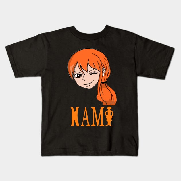 Nami one piece tee Kids T-Shirt by savyon64